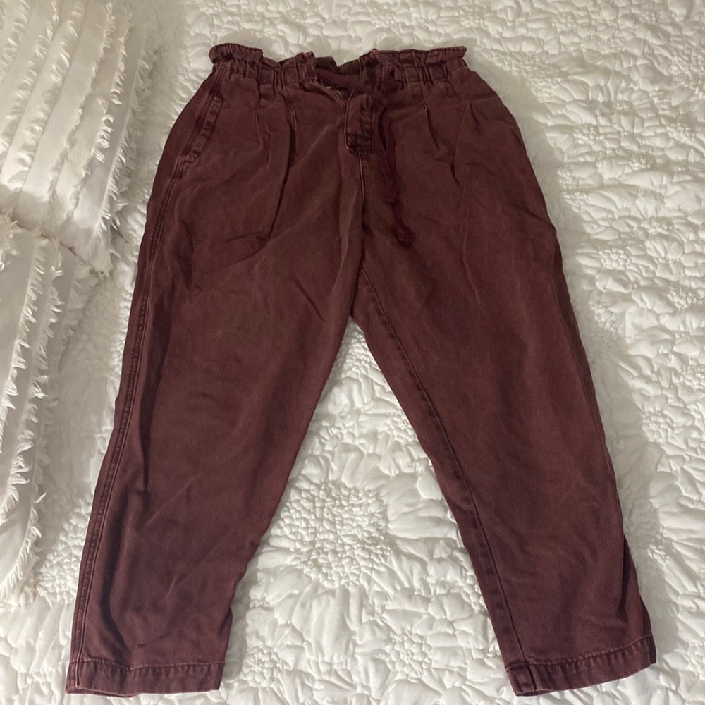 High Waisted Free People Paper Bag Pants